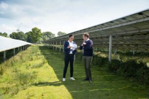 Zwei Projektentwickler für Photovoltaik auf einer Freiflächenanlage